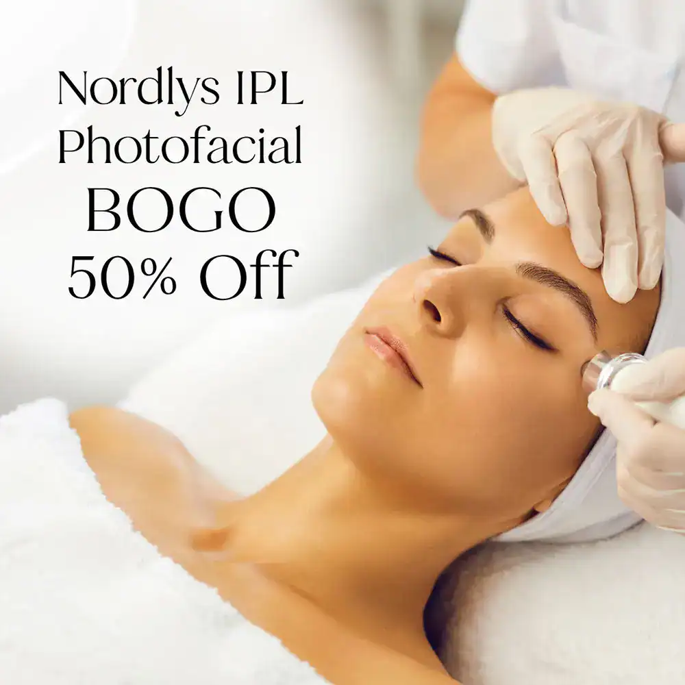 Nordlys IPL photofacial treatment with promotional BOGO 50 percent off offer
