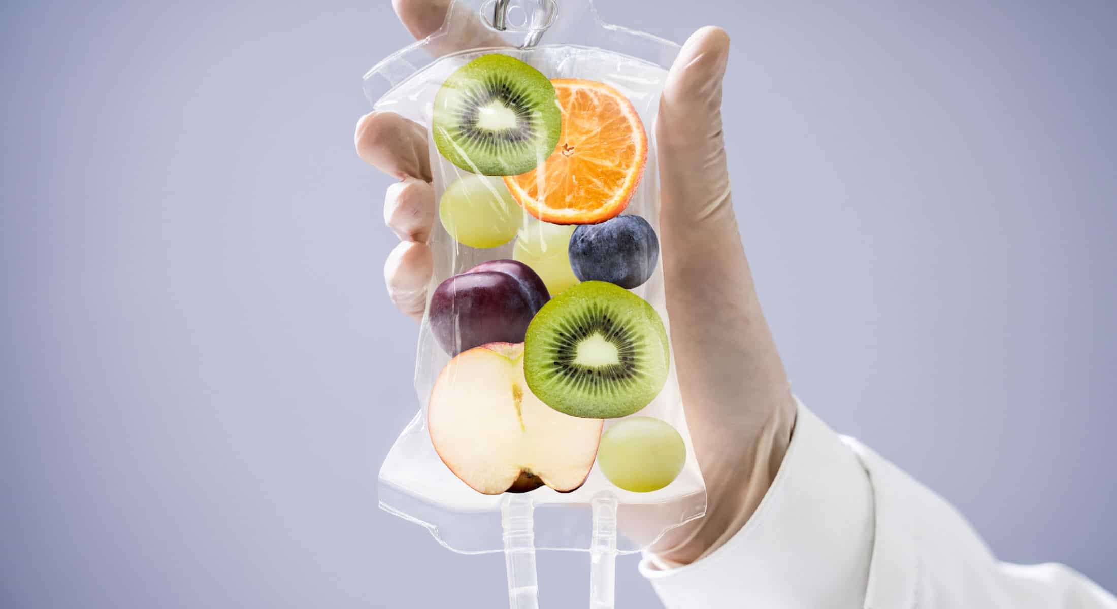 Vitamin infusion IV therapy with fruit nutrients