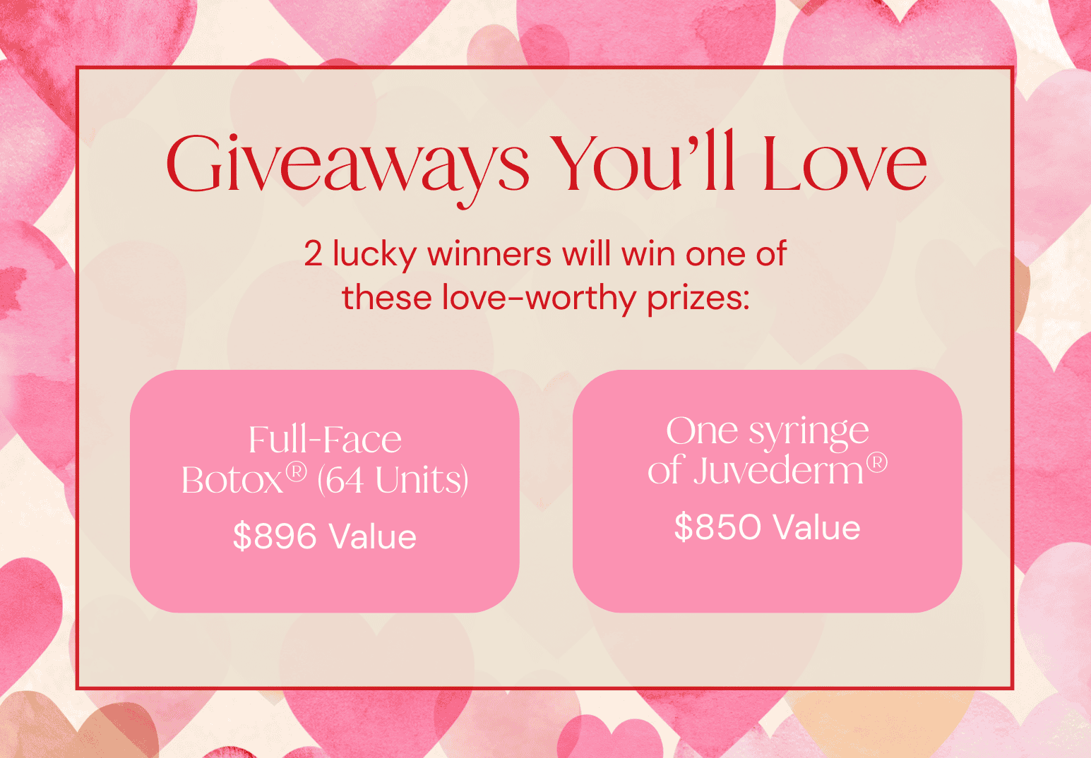 Giveaway for Botox and Juvederm