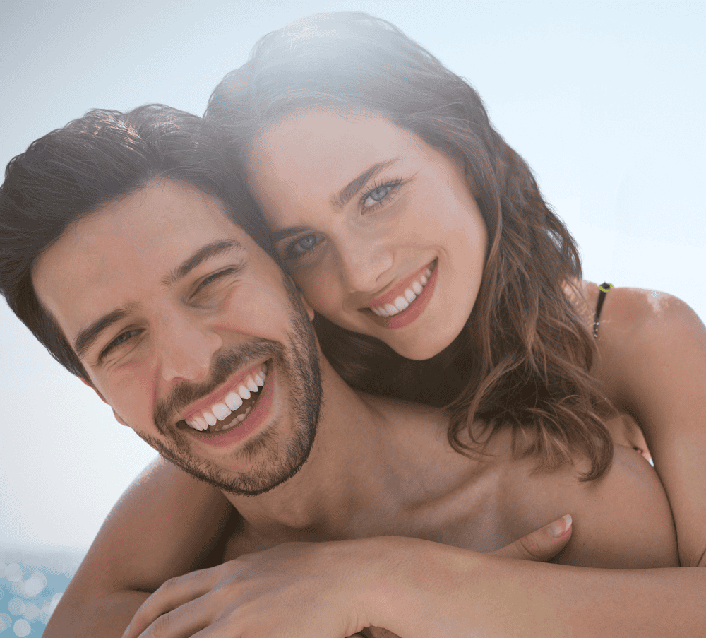 Happy couple enjoying a sunny day