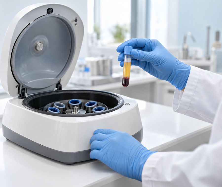 Open centrifuge with PRP 900